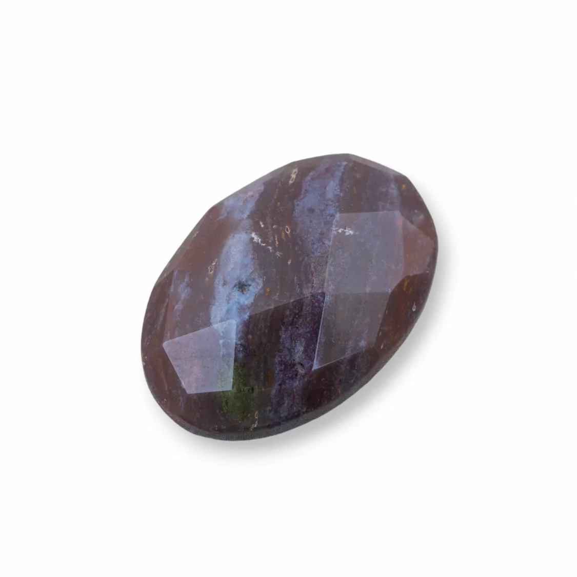 Componente Cabochon Grande Ovale Sfaccettato 20x30mm 1pz Agata Indiana- CABOCHON GRANDI | Worldofjewel.com