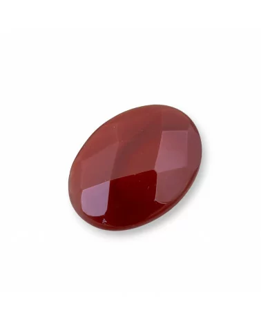 Componente Cabochon Grande Ovale Sfaccettato 20x30mm 1pz Corniola- CABOCHON GRANDI | Worldofjewel.com