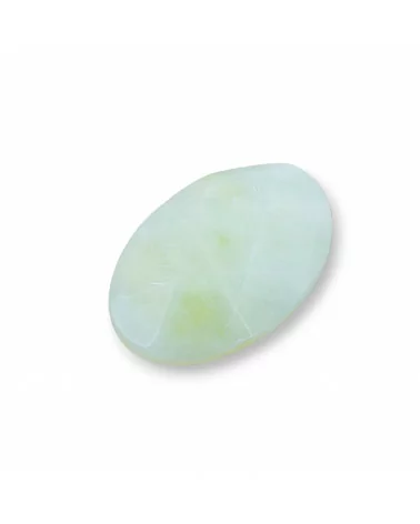 Componente Cabochon Grande Ovale Sfaccettato 20x30mm 1pz New Jade- CABOCHON GRANDI | Worldofjewel.com