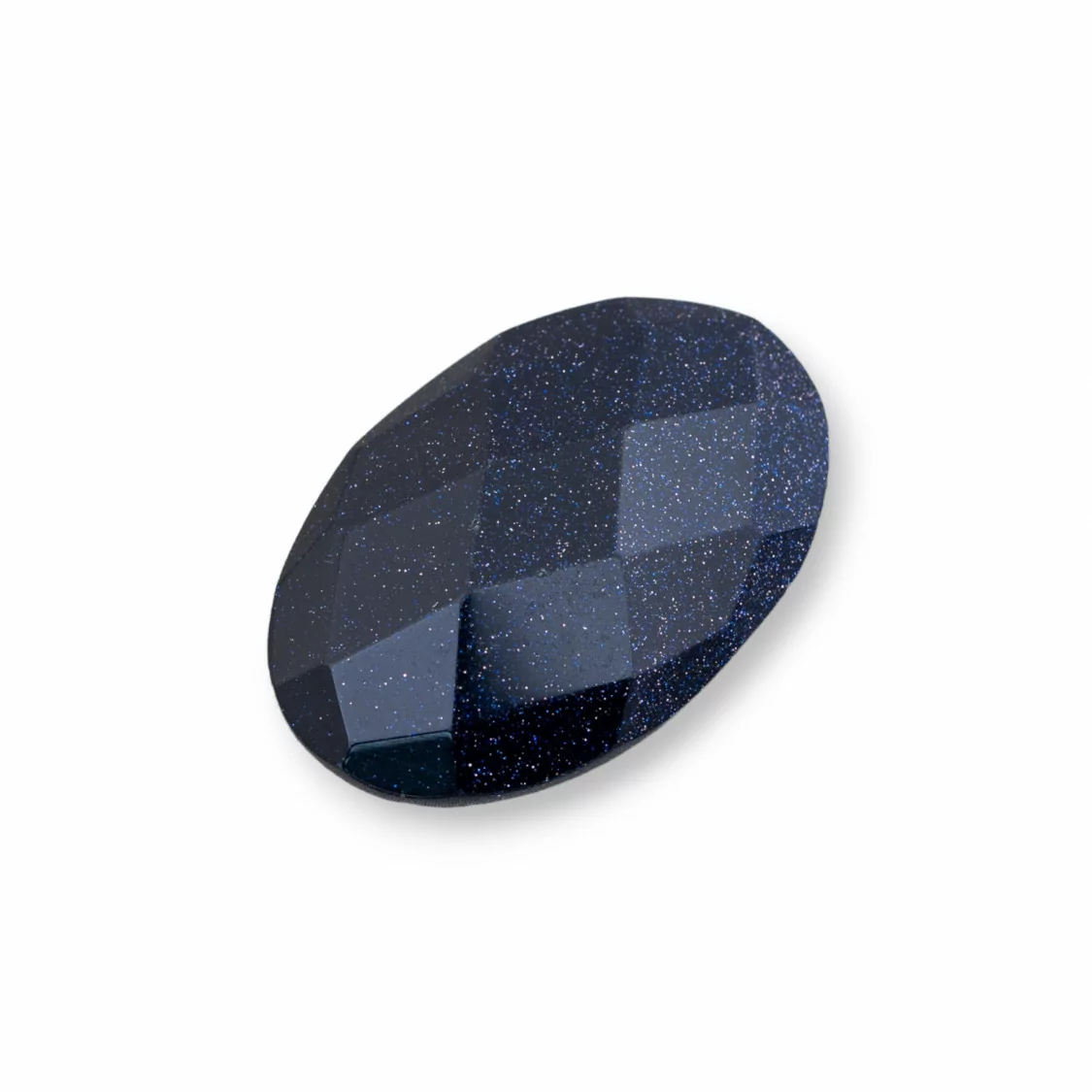 Componente Cabochon Grande Ovale Sfaccettato 20x30mm 1pz Pietra Del Sole Blu- CABOCHON GRANDI | Worldofjewel.com