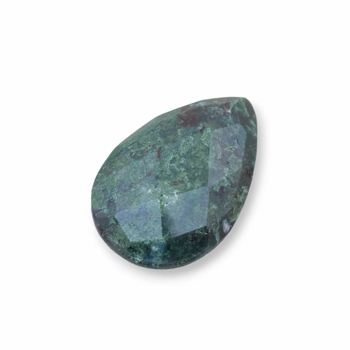 Componente Cabochon Grande Goccia Sfaccettata 20x30mm 1pz Agata Muschiata- CABOCHON GRANDI | Worldofjewel.com