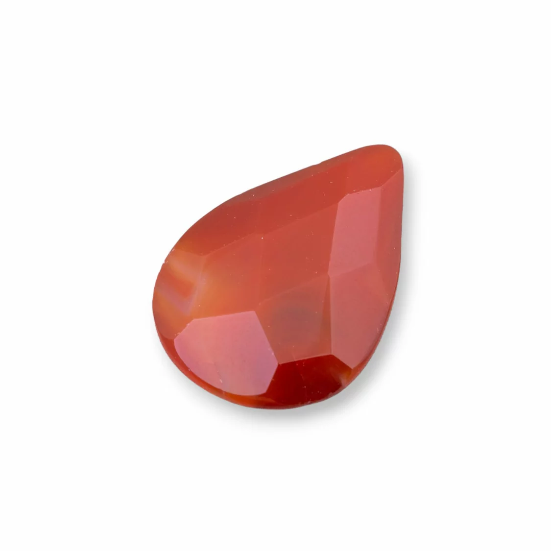 Componente Cabochon Grande Goccia Sfaccettata 20x30mm 1pz Corniola- CABOCHON GRANDI | Worldofjewel.com