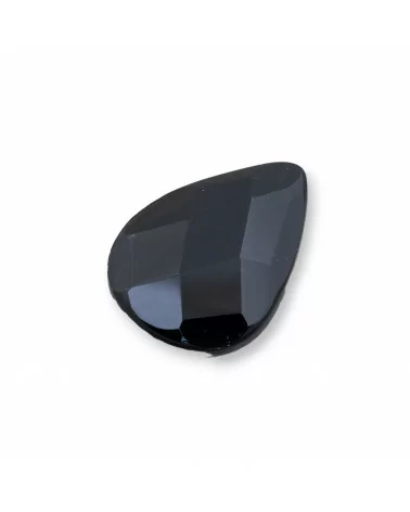 Componente Cabochon Grande Goccia Sfaccettata 20x30mm 1pz Onice- CABOCHON GRANDI | Worldofjewel.com