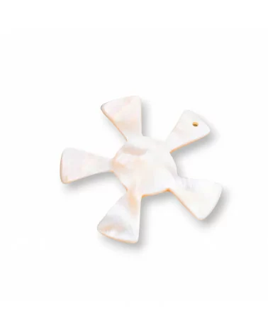 Componente Pendente Di Madreperla Bianco MOD30 35mm 4pz-CIONDOLI DI PIETRE DURE | Worldofjewel.com