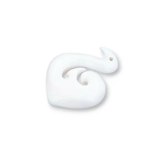 Componente Pendente Di Madreperla Bianco MOD59 24x32mm 2pz-CIONDOLI DI PIETRE DURE | Worldofjewel.com