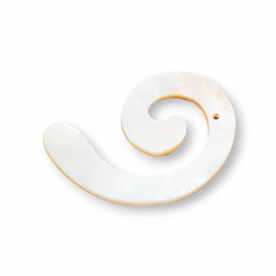 Componente Pendente Di Madreperla Bianco MOD60 27x37mm 2pz-CIONDOLI DI PIETRE DURE | Worldofjewel.com