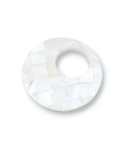 Componente Pendente Di Madreperla Bianco MOD62 37mm 1pz-CIONDOLI DI PIETRE DURE | Worldofjewel.com