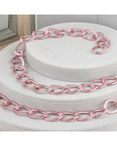 Catena Di Alluminio Groumette Ovale 19x26mm Rosa 1 Metro-CATENE DI ALLUMINIO | Worldofjewel.com