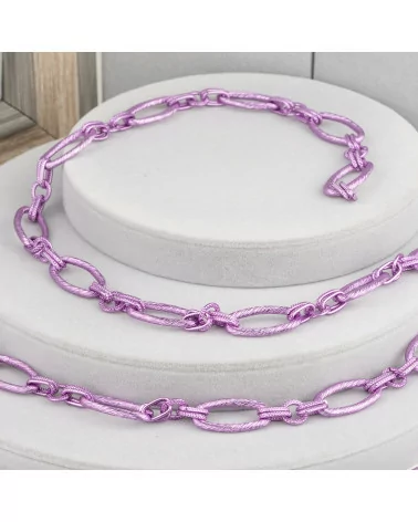 Catena Di Alluminio Ovale Rigato 14x28mm Viola 1 Metro-CATENE DI ALLUMINIO | Worldofjewel.com