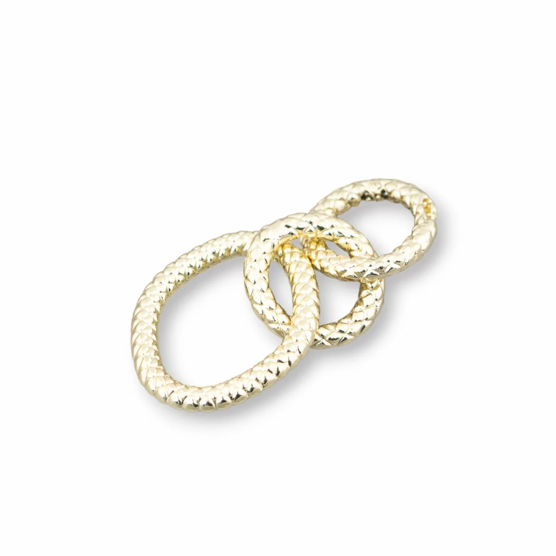 Componente Di Ottone Catena 3 Anelli 17x36mm 24pz Dorato-CONNETTORI CON STRASS | Worldofjewel.com