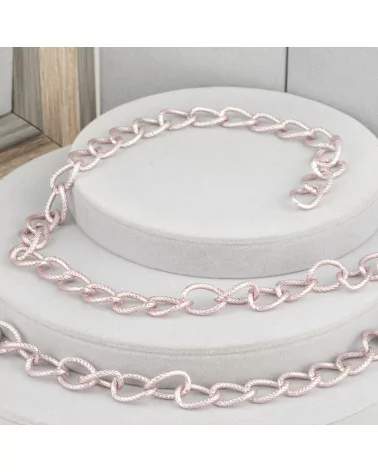 Catena Di Alluminio Ovale Diamantato 14x20mm Rosa 1 Metro-CATENE DI ALLUMINIO | Worldofjewel.com