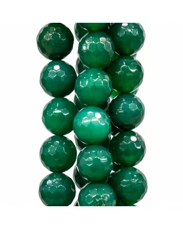 Agata Verde Perlina Tonda Sfaccettata 12mm-AGATA VERDE | Worldofjewel.com
