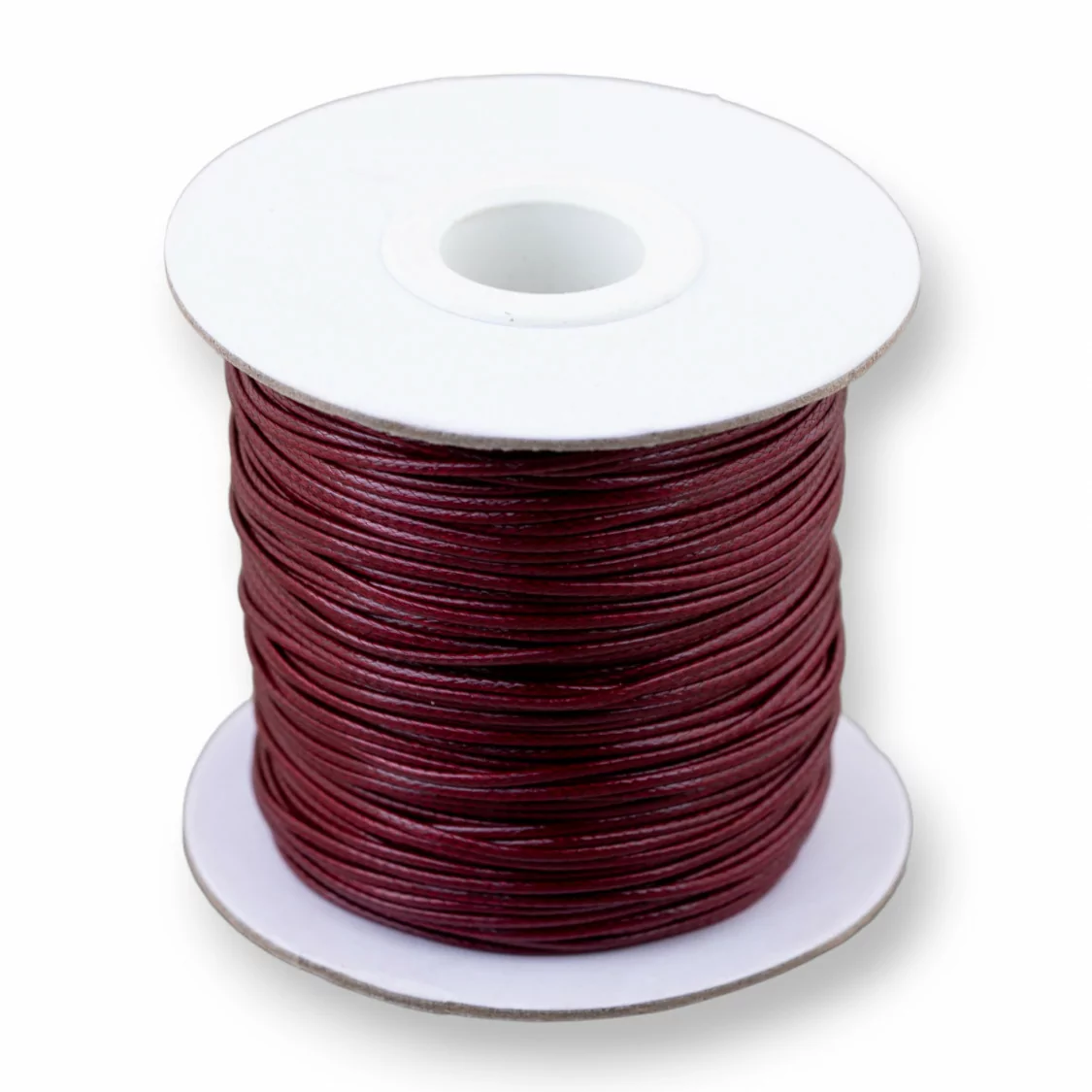 Cordone Cordoncino In Cotone Cerato 1,0mm 80 Metri Bordeaux-CORDONCINO CERATO | Worldofjewel.com