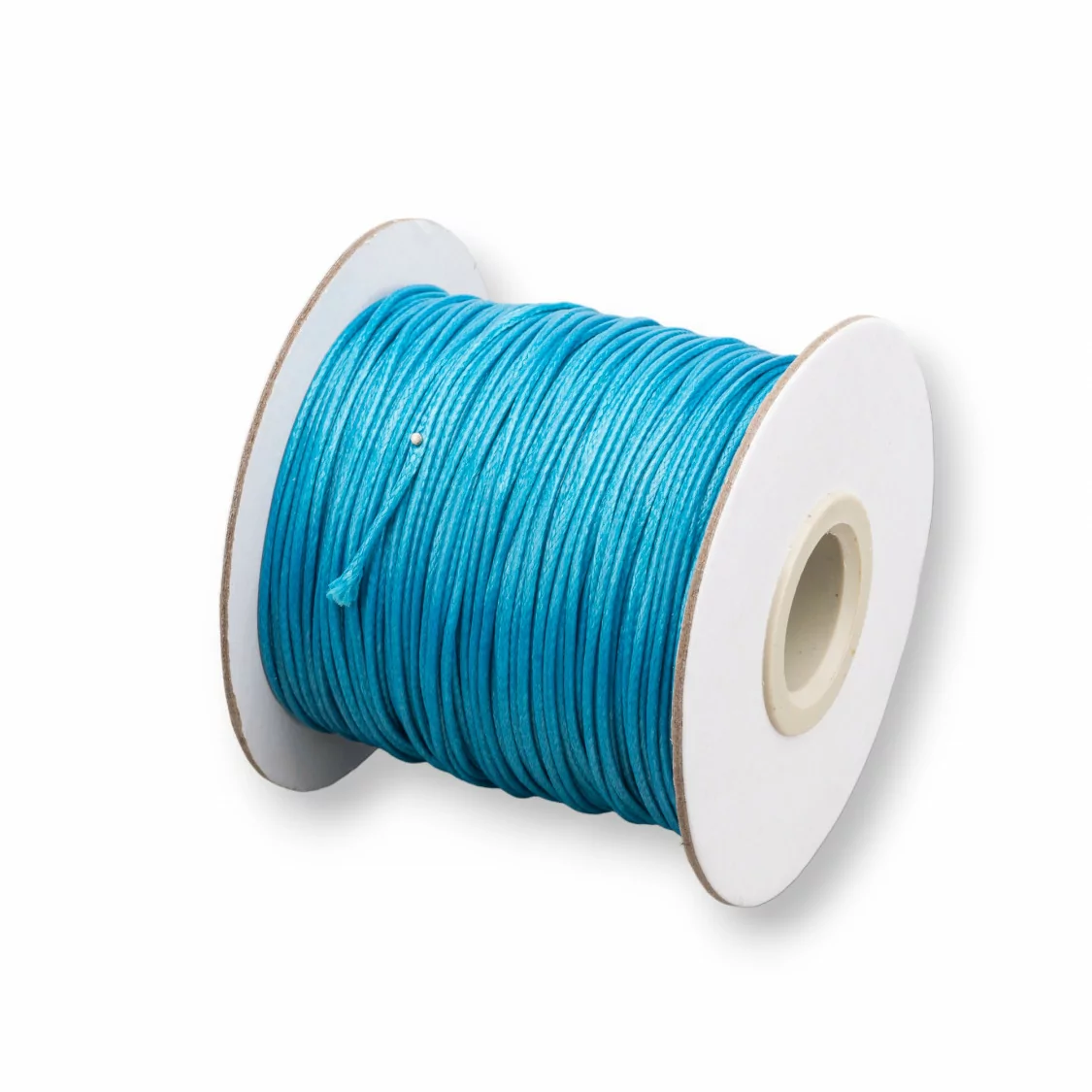 Cordone Cordoncino In Cotone Cerato 1,0mm 80 Metri Azzurro-CORDONCINO CERATO | Worldofjewel.com