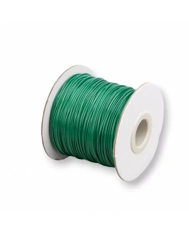 Cordone Cordoncino In Cotone Cerato 1,0mm 80 Metri Verde-CORDONCINO CERATO | Worldofjewel.com