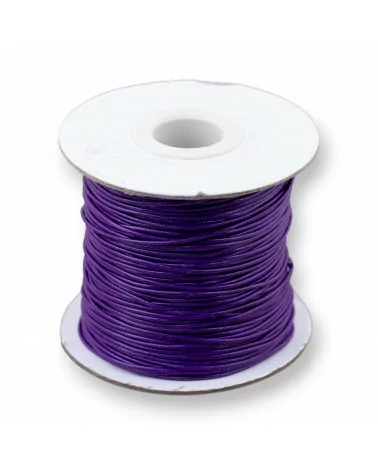 Cordone Cordoncino In Cotone Cerato 1,0mm 80 Metri Viola-CORDONCINO CERATO | Worldofjewel.com