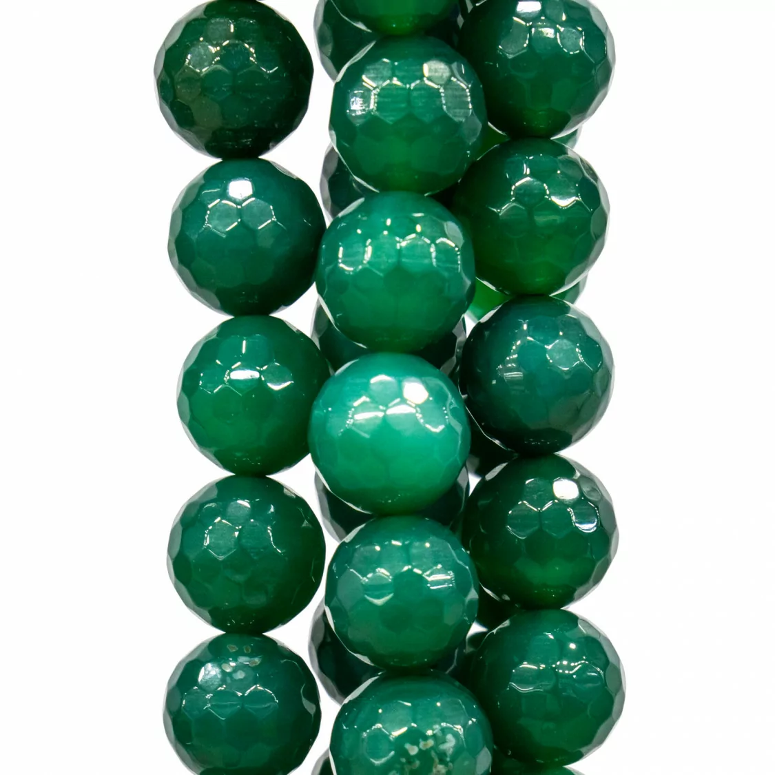 Agata Verde Perlina Tonda Sfaccettata 16mm-AGATA VERDE | Worldofjewel.com