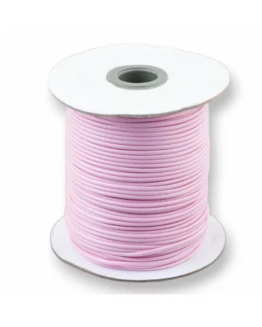 Cordone Cordoncino In Cotone Cerato 3,0mm 80 Metri Rosa-CORDONCINO CERATO | Worldofjewel.com