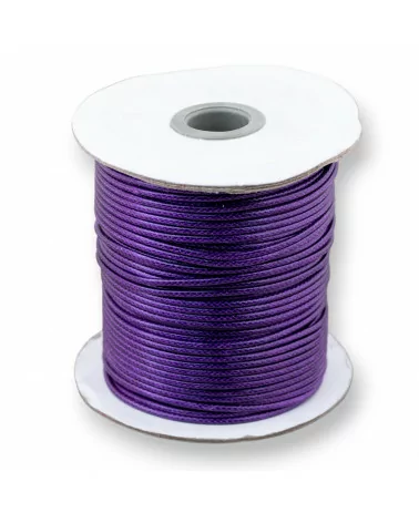 Cordone Cordoncino In Cotone Cerato 3,0mm 80 Metri Viola-CORDONCINO CERATO | Worldofjewel.com