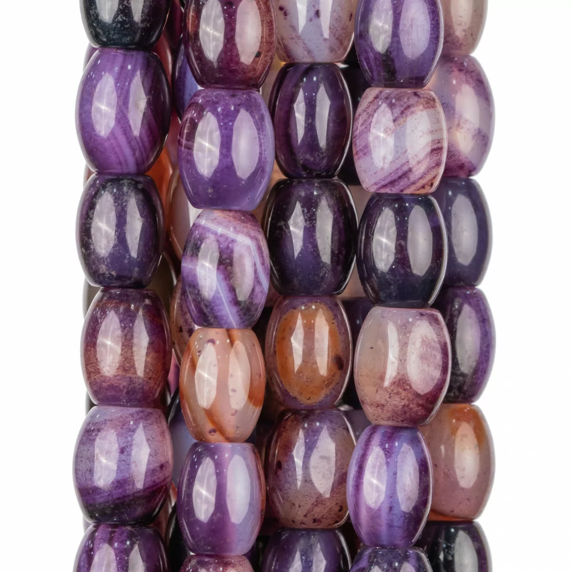 Agata Viola Striata Barilotto 10x13mm Sfumato-AGATA VIOLA | Worldofjewel.com