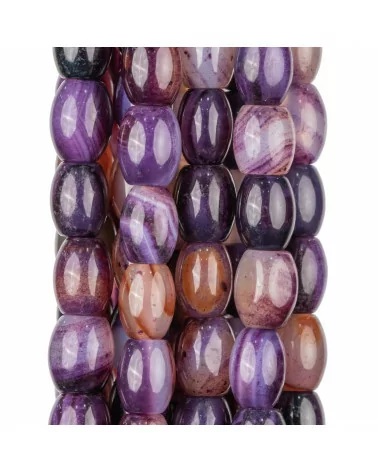 Agata Viola Striata Barilotto 10x13mm Sfumato-AGATA VIOLA | Worldofjewel.com