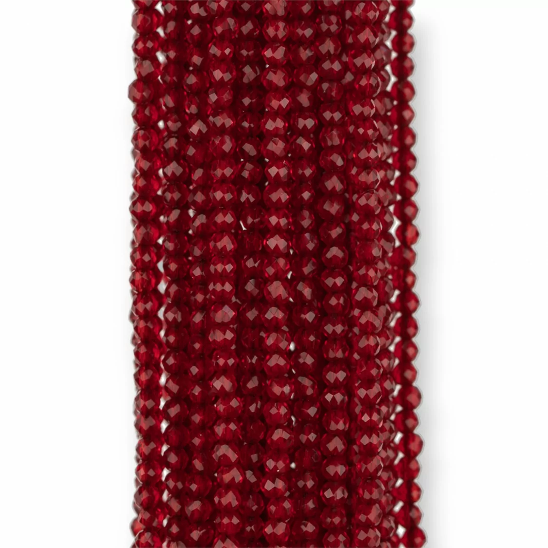 Zirconi Sintetici Perlina Tonda Sfaccettata Diamond Cut 2mm Rosso Ruby-ZIRCONI | Worldofjewel.com