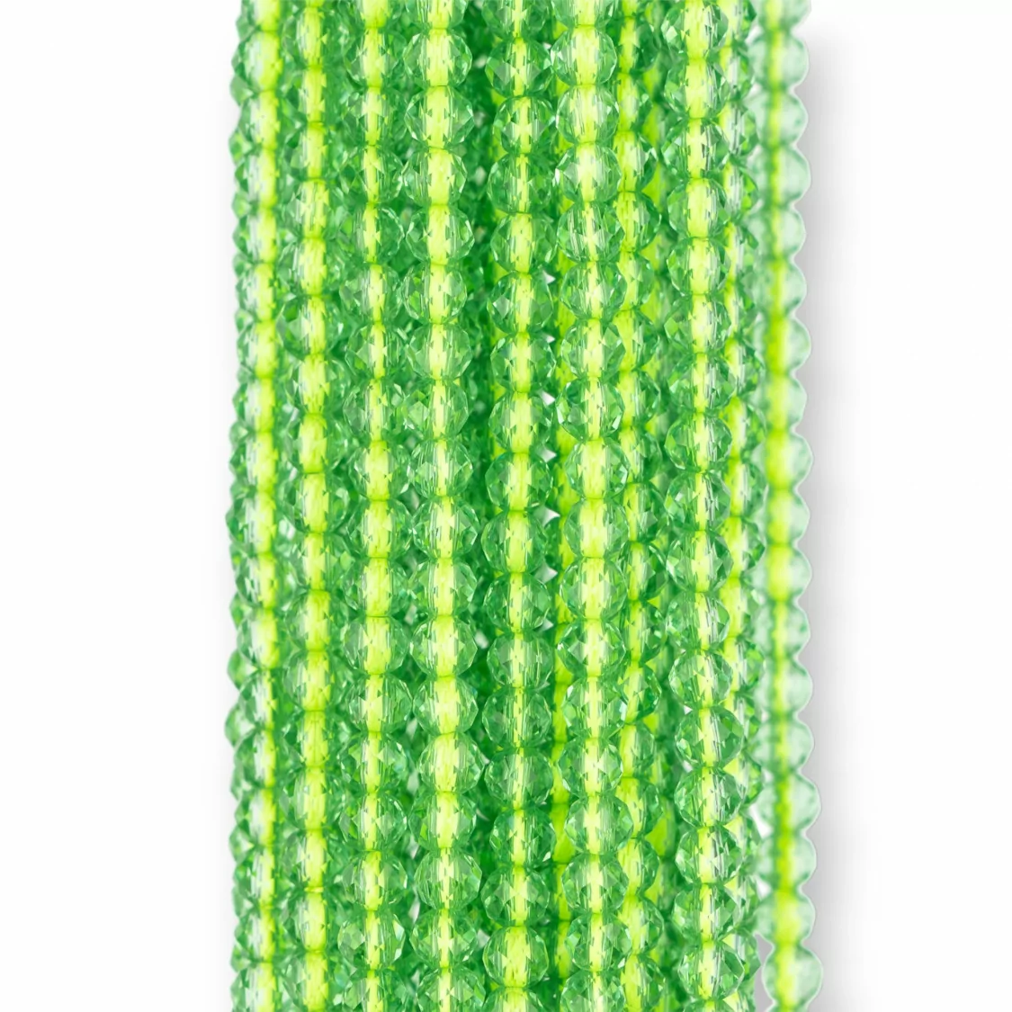 Zirconi Sintetici Perlina Tonda Sfaccettata Diamond Cut 3mm Verde Chiaro-ZIRCONI | Worldofjewel.com