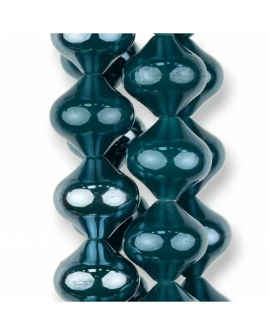 Ceramica Lucida Forma Trottola 22x21mm Blu Ottanio-CERAMICA | Worldofjewel.com