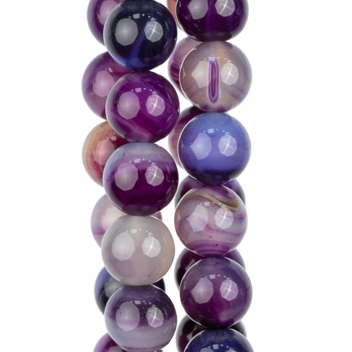 Agata Viola Striata Tondo Liscio 20mm-AGATA VIOLA | Worldofjewel.com