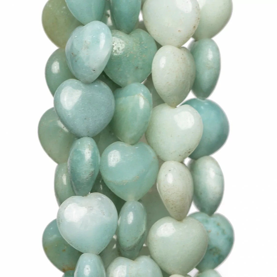 Amazzonite Cuore Piatto 8mm Seconda Scelta-AMAZONITE CLASSICA | Worldofjewel.com