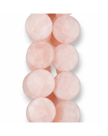 Giada Rosa Morganite Tondo Liscio Piatto Sfaccettato 18mm-GIADA ROSA | Worldofjewel.com