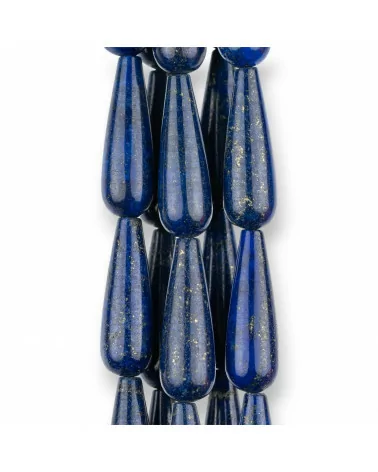 Lapislazzuli Blu Rinforzato Gocce Lisce 10x30mm-LAPISLAZZULI BLU RINFORZATO | Worldofjewel.com