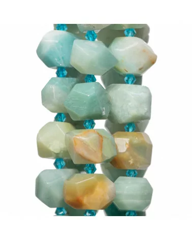 Amazzonite Multicolor Sasso Irregolare Sfaccettato Pepite 18-20x12-15mm-AMAZONITE MULTICOLOR | Worldofjewel.com