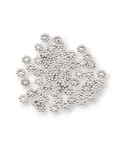 Distanziatori Rondelle Di Ottone Fiore 4x1mm 350gr Rodiato-CONNETTORI LISCI | Worldofjewel.com