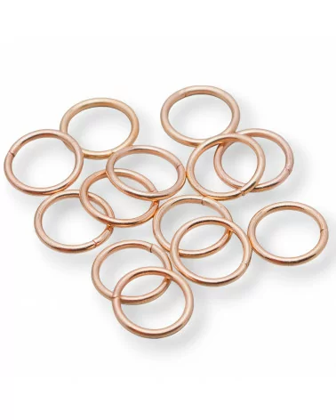 Contromaglia Anellini di Acciaio Aperto 1,0x9mm 50gr Oro Rosa-ANELLINI APERTI | Worldofjewel.com