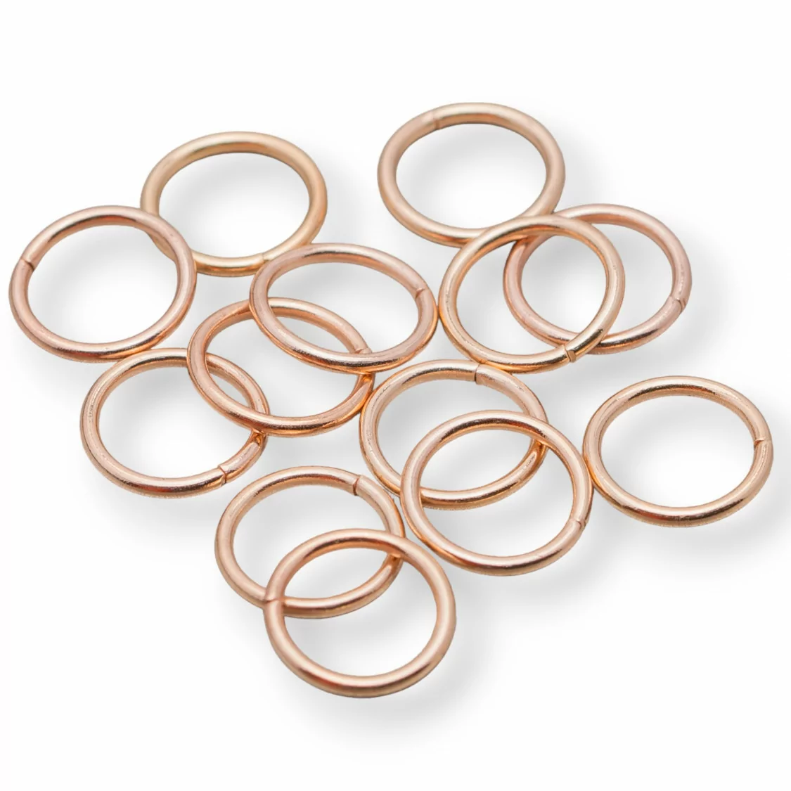 Contromaglia Anellini di Acciaio Aperto 1,2x10mm 50gr Oro Rosa-ANELLINI APERTI | Worldofjewel.com