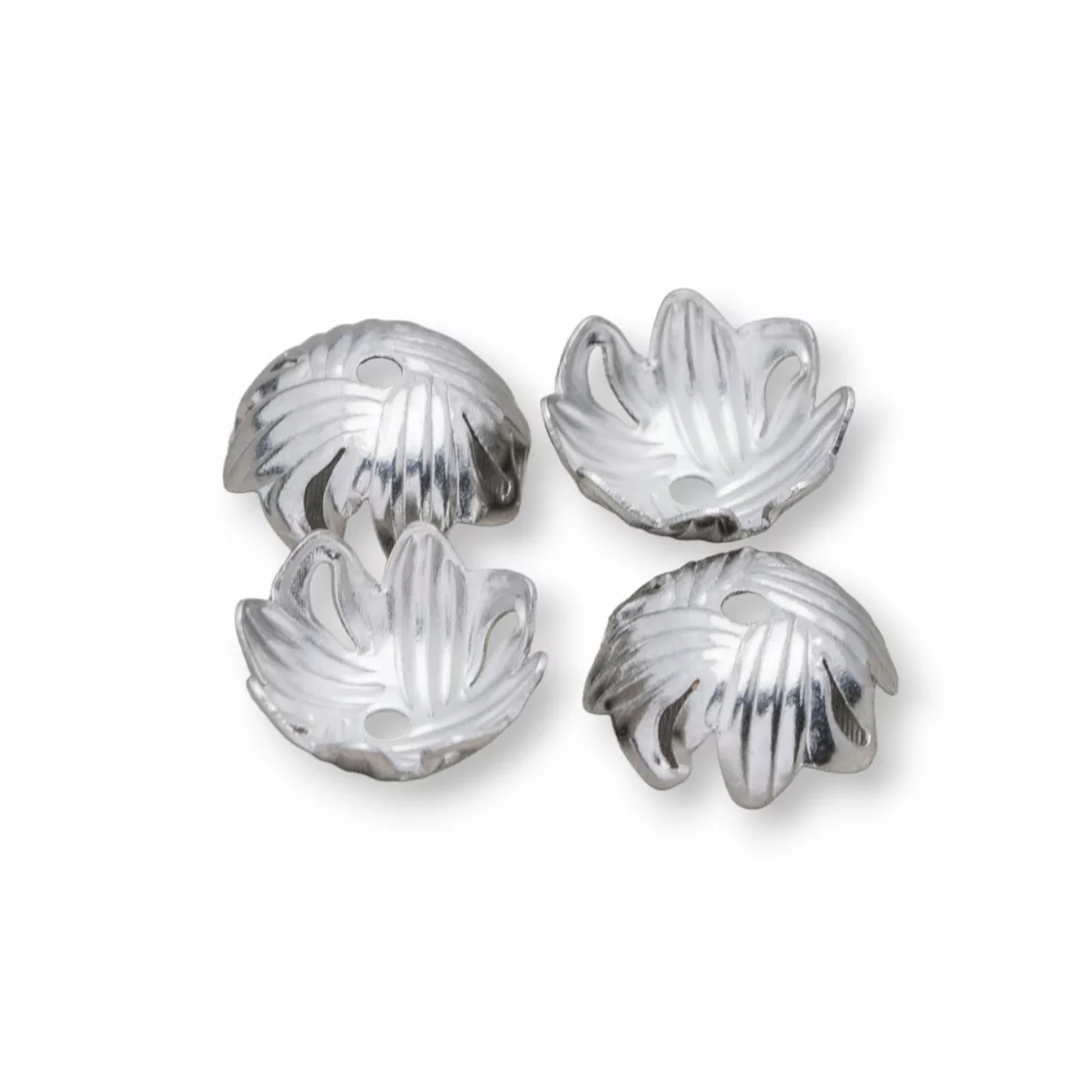 Coppette Di Acciaio 316 Fiore Forato Rigato 10mm 1kg-COPPETTE FORATE | Worldofjewel.com