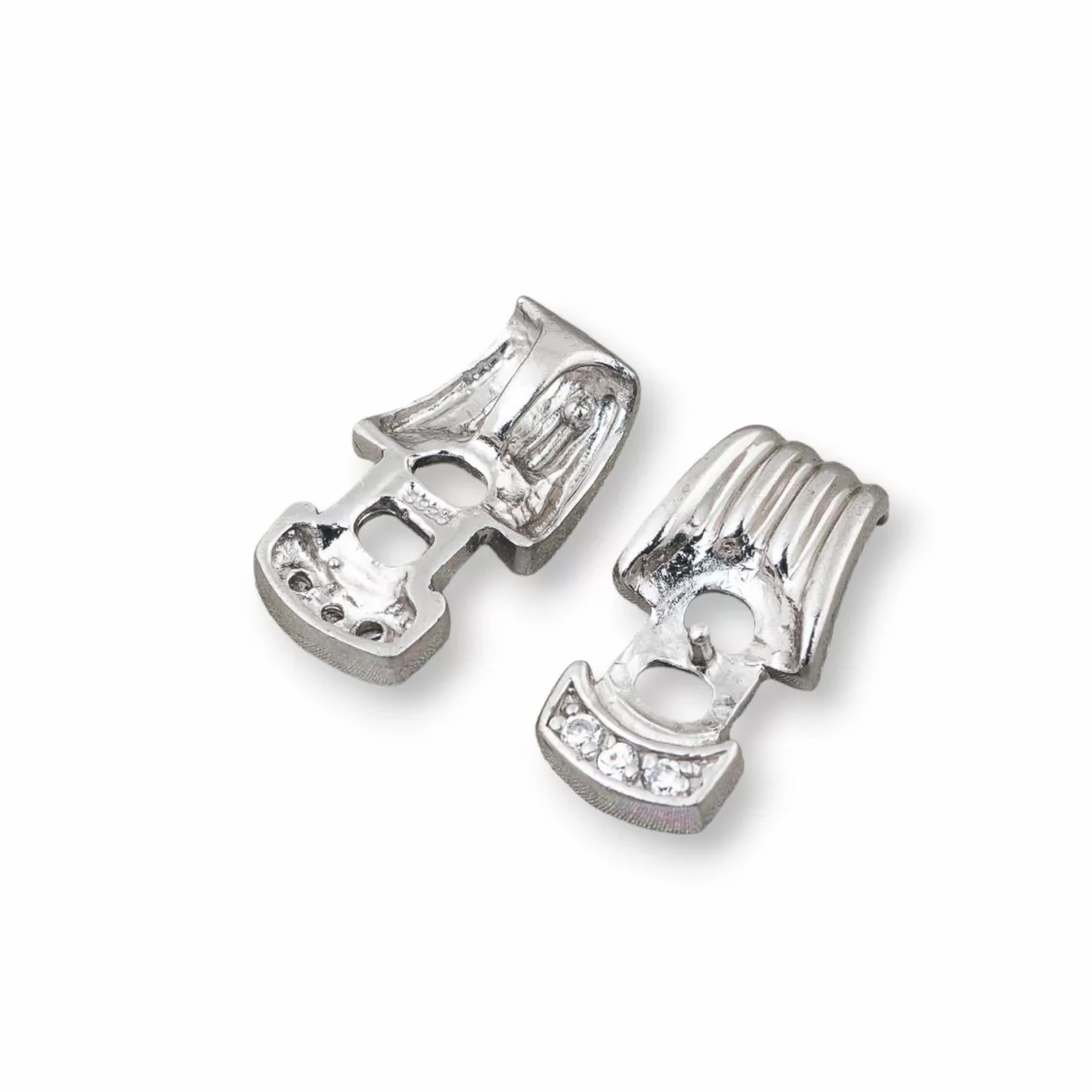 Basi Per Pendente Di Argento 925 Con Zirconi 8,5x16mm 6pz-BASI PER PENDENTI | Worldofjewel.com