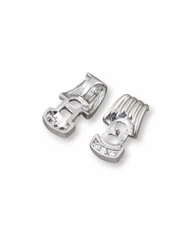 Basi Per Pendente Di Argento 925 Con Zirconi 8,5x16mm 6pz-BASI PER PENDENTI | Worldofjewel.com