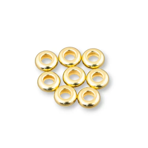 925 Silver Component Donut Spacer 07x03mm 20pcs Golden