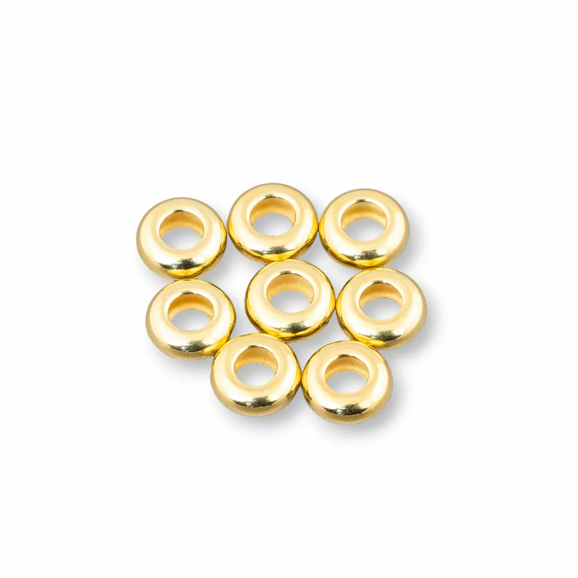 Componente Di Argento 925 Distanziatore A Ciambella 07x03mm 20pz Dorato-CONNETTORI LISCI | Worldofjewel.com