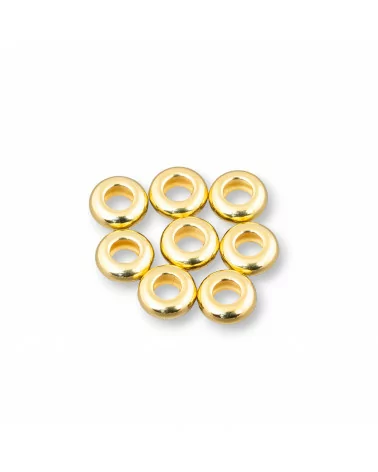 Componente Di Argento 925 Distanziatore A Ciambella 07x03mm 20pz Dorato-CONNETTORI LISCI | Worldofjewel.com