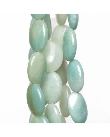 Amazzonite Ovale Piatto 12x16mm Chiaro-AMAZONITE CLASSICA | Worldofjewel.com