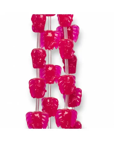 Perline Di Resina A Filo Testa Di Elefante 14mm 20pz Fucsia-RESINA A FILO | Worldofjewel.com