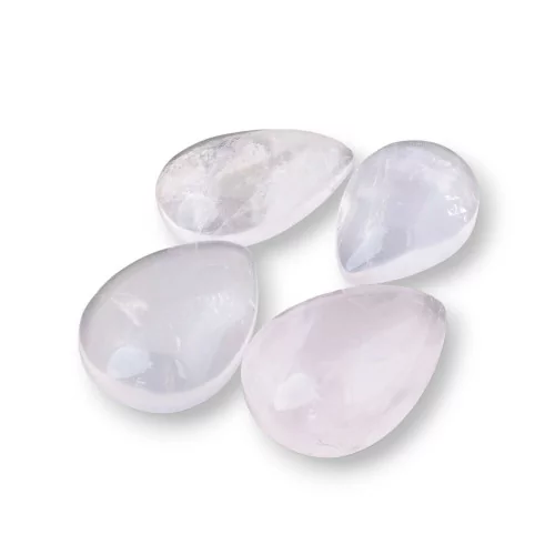 Cabochon A Goccia Miste Di Quarzo Rosa 20gr Circa