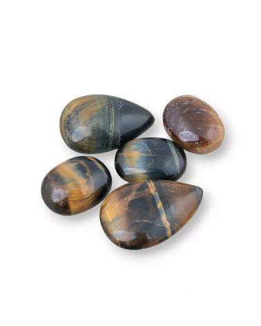 Cabochon Forme Miste Di Occhio Di Tigre 1pz 16gr Circa- CABOCHON DI PIETRE DURE | Worldofjewel.com