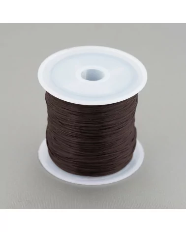 Filo di Elastico Multifilo Misura 0,5mm 30 Metri 1 Bobina Marrone Scuro-FILO di ELASTICO | Worldofjewel.com