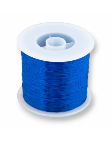 Filo di Elastico Multifilo Misura 0,5mm 500 Metri 1 Bobina Blu Elettrico-FILO di ELASTICO | Worldofjewel.com