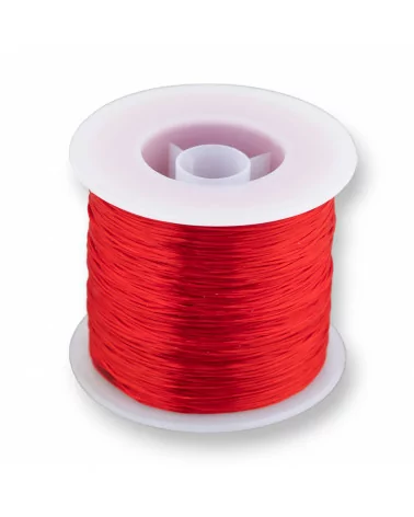 Filo di Elastico Multifilo Misura 0,5mm 500 Metri 1 Bobina Rosso-FILO di ELASTICO | Worldofjewel.com