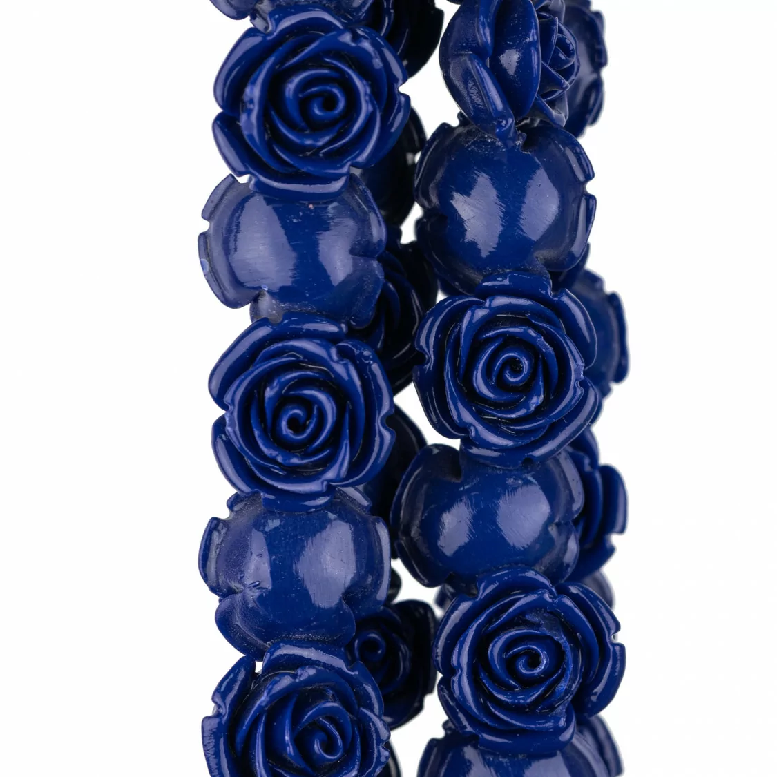 Perline Di Resina Fiore 20mm 21pz - Foro Passante - Blu-RESINA A FILO | Worldofjewel.com